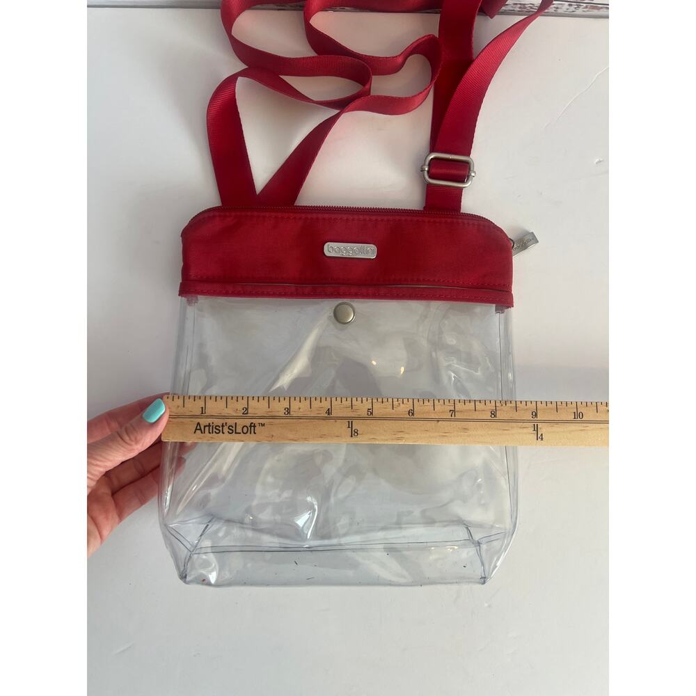 BAGALINNI STADIUM CLEAR POCKET CROSSBODY BAG RED - Picture 9 of 12